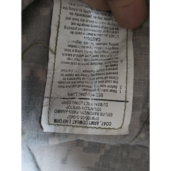 US Army ACU Coat Combat Uniform Mens Small Regular UCP Digital Camo Ripstop - Picture 3 of 7